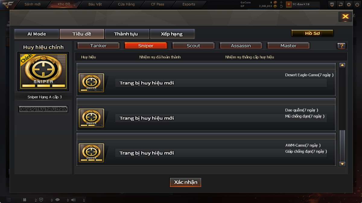shop acc cf uy tin gia re